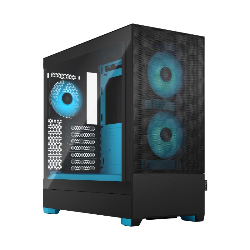 Fractal Design Pop Air RGB Cyan Core mit Seitenfenster ATX Gaming Gehäuse Blau